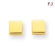 14K Gold Polished Square Post Ear