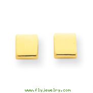 14K Gold Polished Square Post Ear