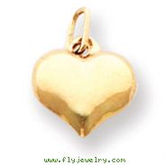 14K Gold Puffed Heart Charm