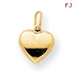 14K Gold Puffed Heart Charm