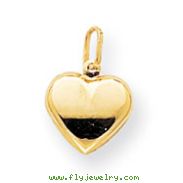 14K Gold Puffed Heart Charm