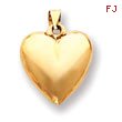 14K Gold Puffed Heart Pendant