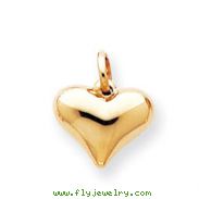 14K Gold Puffed Heart Pendant