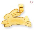 14K Gold Rabbit Charm