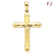 14K Gold Reversible Crucifix /Cross Pendant