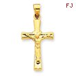 14K Gold Reversible Crucifix /Cross Pendant