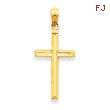 14K Gold Reversible Latin Cross Pendant
