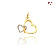 14K Gold Rhodium Interlocking Hearts Necklace