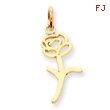 14K Gold Rose Charm