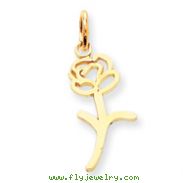 14K Gold Rose Charm