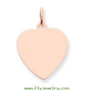 14K Gold Rose Gold Heart Disc Charm