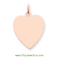 14K Gold Rose Gold Heart Disc Charm