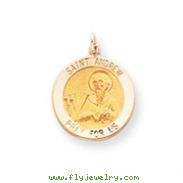 14K Gold Saint Andrew Medal Pendant