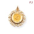 14k Gold Saint Anthony Medal Charm