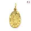 14K Gold Saint Christopher Medal Charm