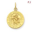 14K Gold Saint Christopher Medal Charm