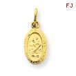 14K Gold Saint Christopher Medal Charm