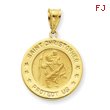 14K Gold Saint Christopher Medal Pendant