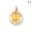 14K Gold Saint Elizabeth Seton Medal Charm