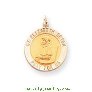 14K Gold Saint Elizabeth Seton Medal Pendant