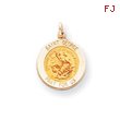 14K Gold Saint George Medal Charm