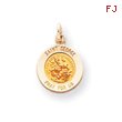 14K Gold Saint George Medal Charm