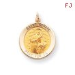 14K Gold Saint Gerard Medal Pendant