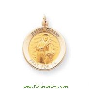 14K Gold Saint Gerard Medal Pendant
