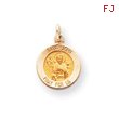 14K Gold Saint John Medal Charm
