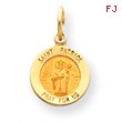 14K Gold Saint Patrick Medal Charm