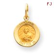 14K Gold Saint Paul Medal Charm