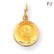 14K Gold Saint Roch Medal Charm