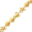 14K Gold Sea Life Theme Bracelet