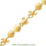 14K Gold Sea Life Theme Bracelet