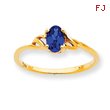 14K Gold September Sapphire Birthstone Ring