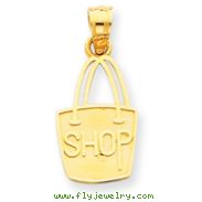 14K Gold SHOP Pendant