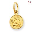 14K Gold Small Angel Charm