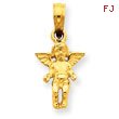 14K Gold Small Guardian Angel Pendant