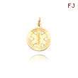 14K Gold Small High Polish EMT Medical Pendant