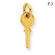 14K Gold Small Key Charm