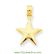 14K Gold Small Polished 3-D Star Charm