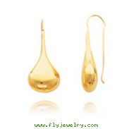 14K Gold Small Polished Abstract Wire Earrings