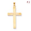 14k Gold Solid Cross Pendant