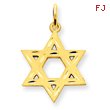 14K Gold Solid Satin Star of David Charm