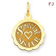 14K Gold Special Sister Charm