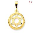 14K Gold Star Of David Charm