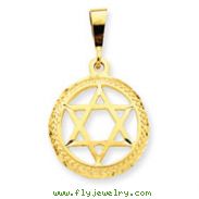 14K Gold Star Of David Charm