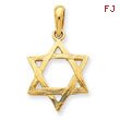 14K Gold Star of David Pendant