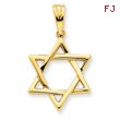 14K Gold Star of David Pendant