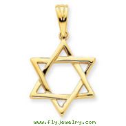 14K Gold Star of David Pendant